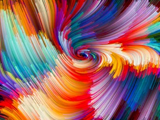 Zelfklevend Fotobehang Vibrant Color Vortex © agsandrew