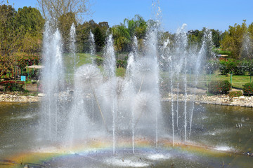 singing fountain in Utopia Orchid Park, Israel