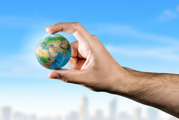 With care to our planet . Mixed media