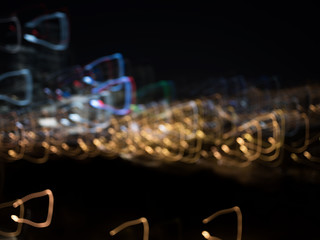 Night city life . mixed media