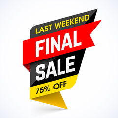 Last Weekend Final Sale banner template