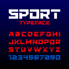 Sport style typeface