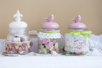 Красивые банки для сыпучих продуктов.