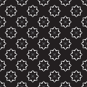 Black and white geometric seamless pattern
