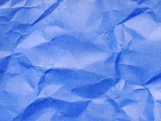 Obraz premium crumpled blue paper texture