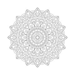 Decorative ethnic mandala. Outline isolates ornament. Vector design with islam, indian, arabic motifs.
