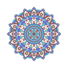 Abstract design elements. Round mandalas in vector. Graphic template for your design. Decorative retro ornament.