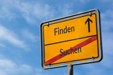 Schild 112 - Finden
