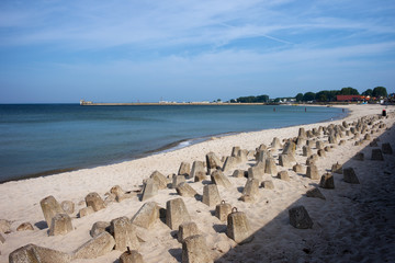 Hel Town Beach at Baltic Sea in Poland