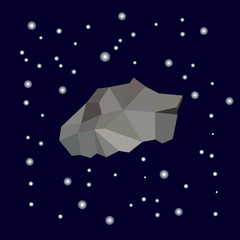 vector illustration of an asteroid 