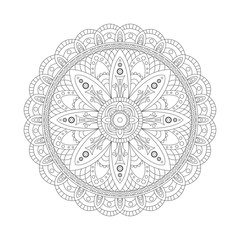 Abstract design elements. Round mandalas in vector. Graphic template for your design. Decorative retro ornament.