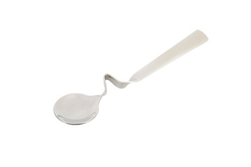bent metal spoon