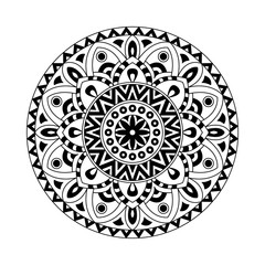 Decorative ethnic mandala. Outline isolates ornament. Vector design with islam, indian, arabic motifs.