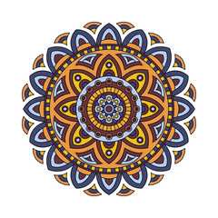 Decorative ethnic mandala. Outline isolates ornament. Vector design with islam, indian, arabic motifs.