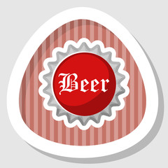 Beer cap colorful icon