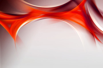 Naklejka premium Abstract Red Wave Design Brown Background