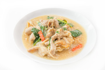 fried noodle pork with gravy sauce