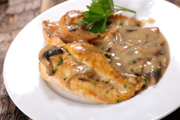 chicken breast with mushroom sauce