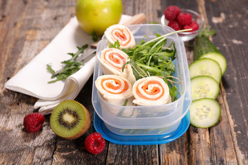 sandwich in lunch box