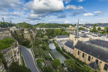 Sunny summer day in beautiful town Luxembourg