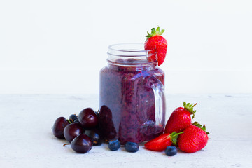 Fresh smoothy berry drink