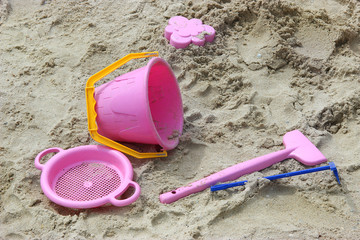 children's set for game in a sandbox