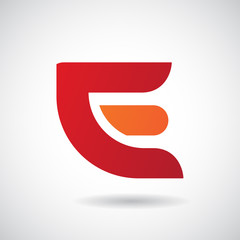 Logo Shape and Icon of Letter E, Vector Illustration