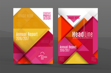 Colorful fresh business A4 cover template - flyer, brochure, book magazine and annual report