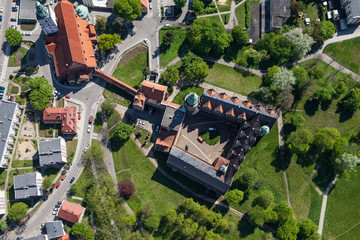 aerial view of Olesnica city