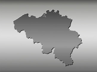 Belgium Map, Wire drawing, Metal