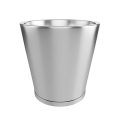 Silver Pot Isolated on White Background, 3D rendering