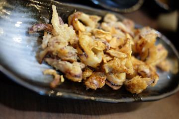 Italian fried calamari rings