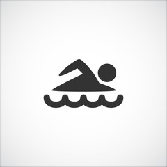 swimming  icon logo - silhouette vector illustration