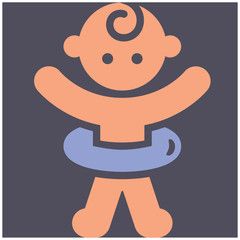 Kids activities color icon