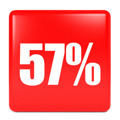 Discount 57 percent off. 3D illustration.