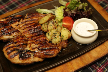 Plate with Chicken Tabaka
