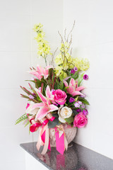 Artificial flower in the vase