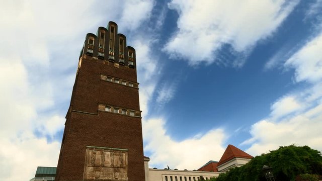Timelapse - Wolken &uuml;ber dem Hochzeitsturm, Mathildenh&ouml;he, Darmstadt