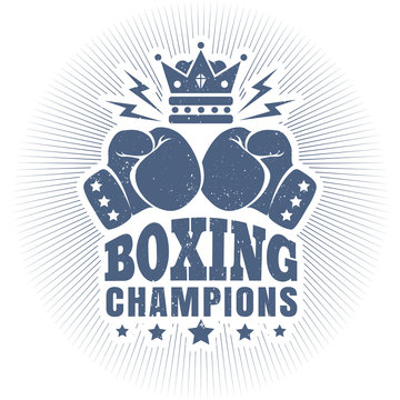  vintage logo for boxing
