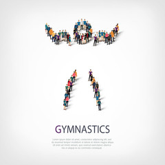 people sports gymnastics vector