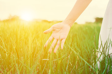 Young Woman Enjoying Nature.