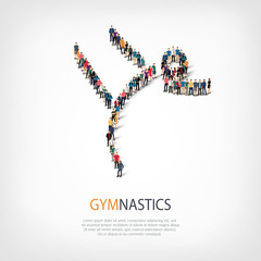 people sports gymnastics vector