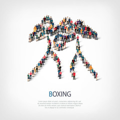 people sports boxing vector