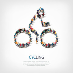 people sports cycling vector