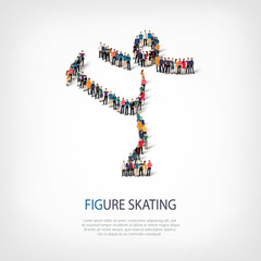 people sports figure skating vector