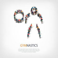 people sports gymnastics vector