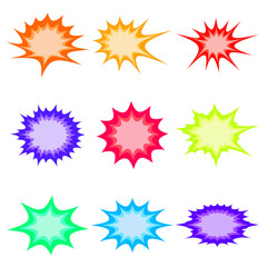 vector of comic sound effects