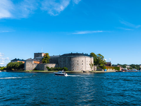 Beautiful view of the Vaxholm Castle