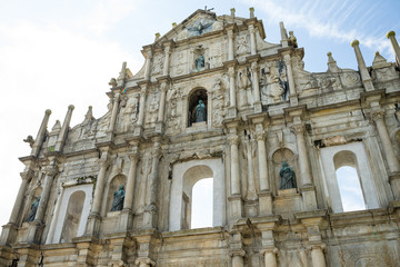 Naklejka premium Ruins St.Paul Church in macau city
