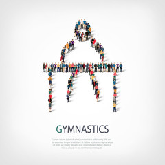 people sports gymnastics vector